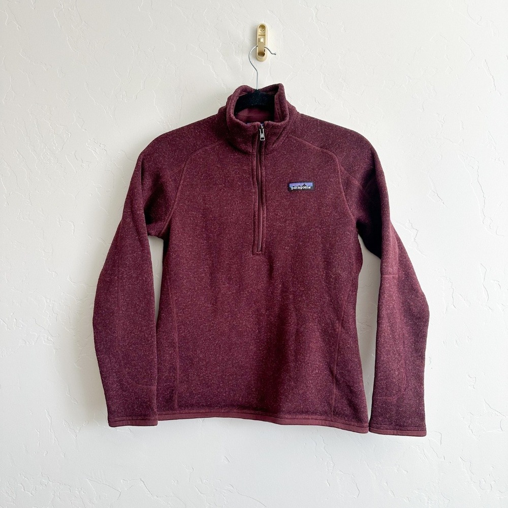 Patagonia | W's Better Sweater 1/4-Zip Fleece Jacket‎ in Dark Ruby Size Small - Picture 2 of 6